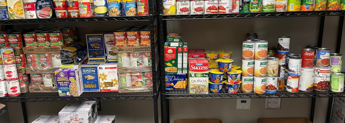 Photo of Johnston Community College food bank 
